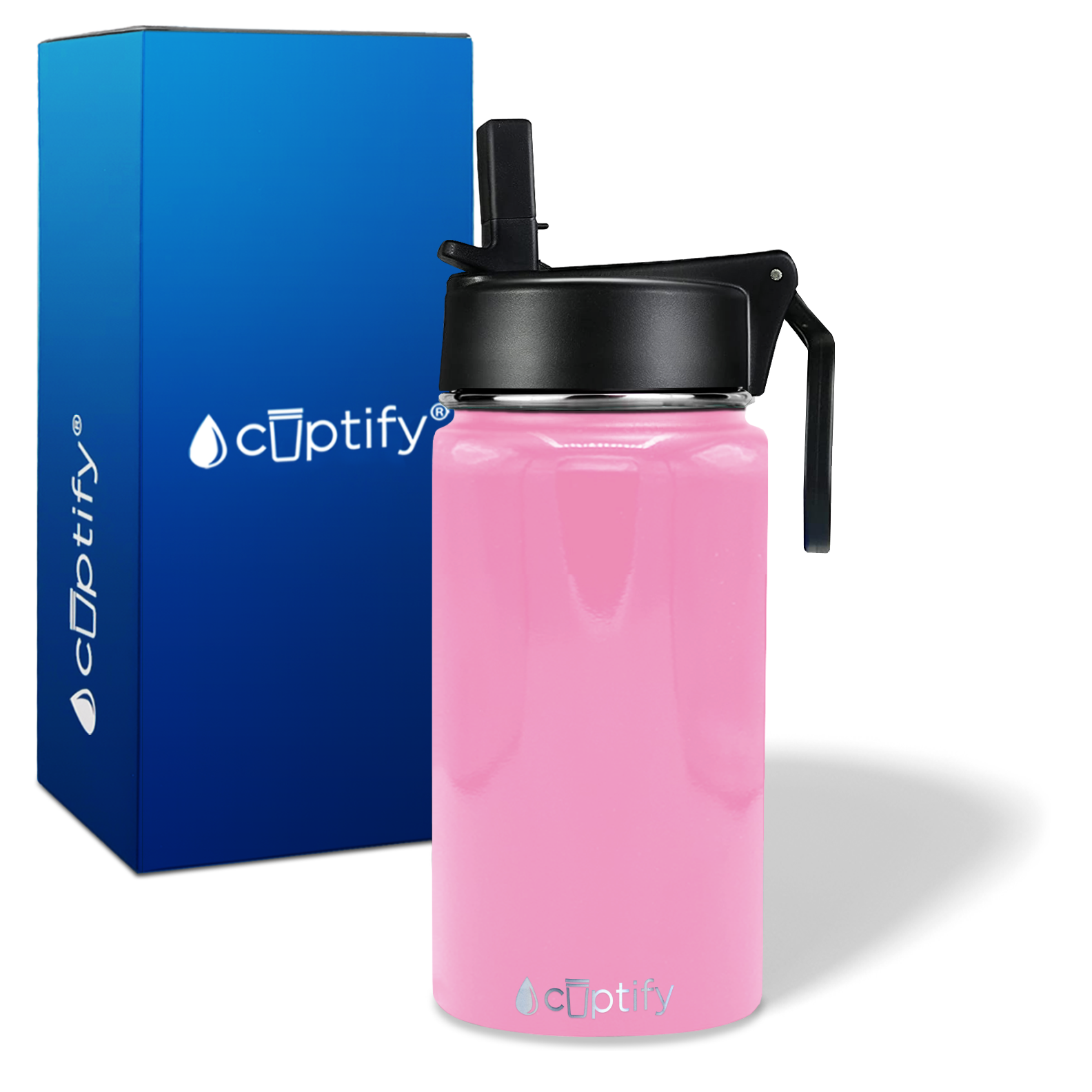 Baby Pink Gloss 12oz Wide Mouth Water Bottle