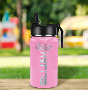Boys Personalized Pastel Pink Gloss 12oz Wide Mouth Water Bottle