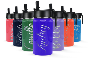 Cuptify Personalized Laser Engraved on Purple Gloss 12 oz Sports Bottle