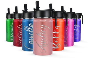Cuptify Personalized Laser Engraved on Rose Gold 12 oz Sports Bottle