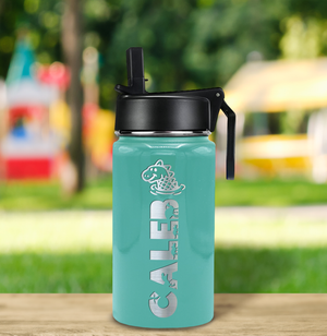 Boys Personalized Seafoam Gloss 12oz Wide Mouth Water Bottle