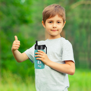 Boys Personalized Seafoam Gloss 12oz Wide Mouth Water Bottle