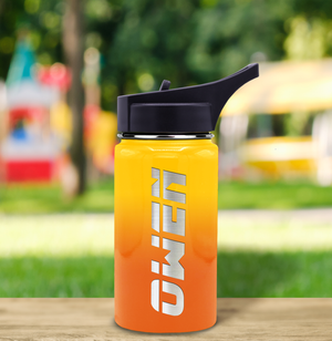 Cuptify Boys Personalized Laser Engraved on Sunrise Ombre 12 oz Bottle