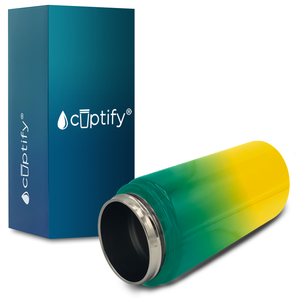 Cuptify Personalized Laser Engraved on Tropical Ombre 12 oz Sports Bottle