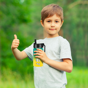 Boys Personalized Tropical Gloss 12oz Wide Mouth Water Bottle