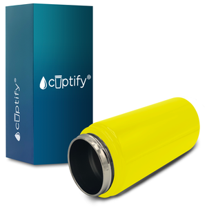 Cuptify Personalized Laser Engraved on Yellow Gloss 12 oz Sports Bottle