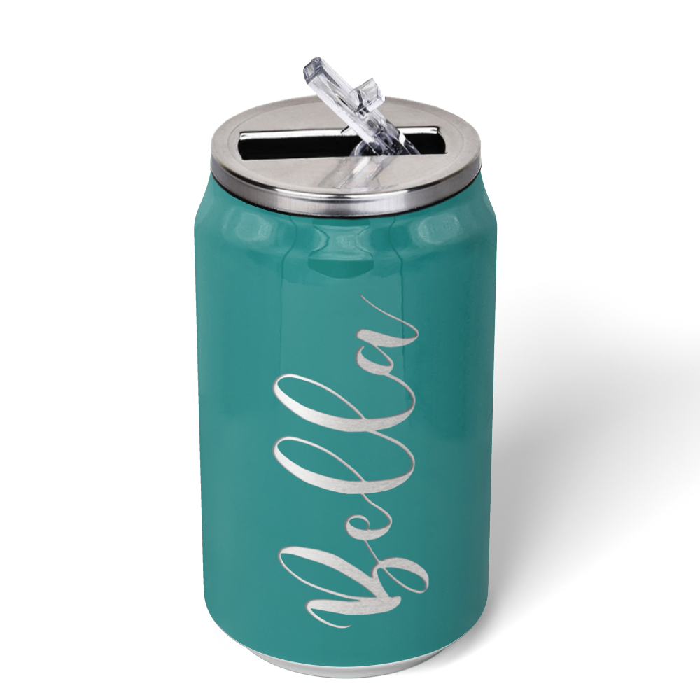 Cuptify Personalized on Green Gloss 12 oz Cola Can Bottle
