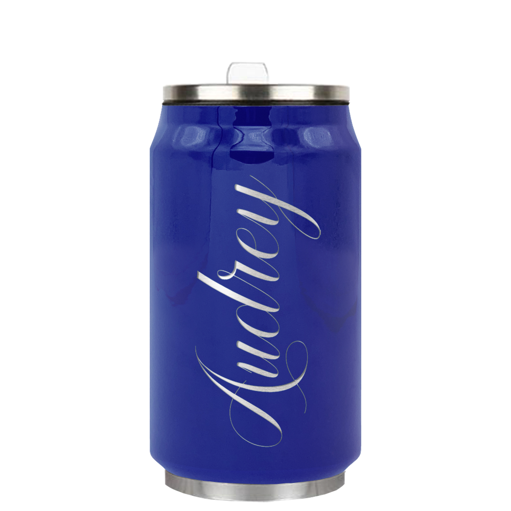 Cuptify Personalized on Blue Gloss 12 oz Cola Can Bottle