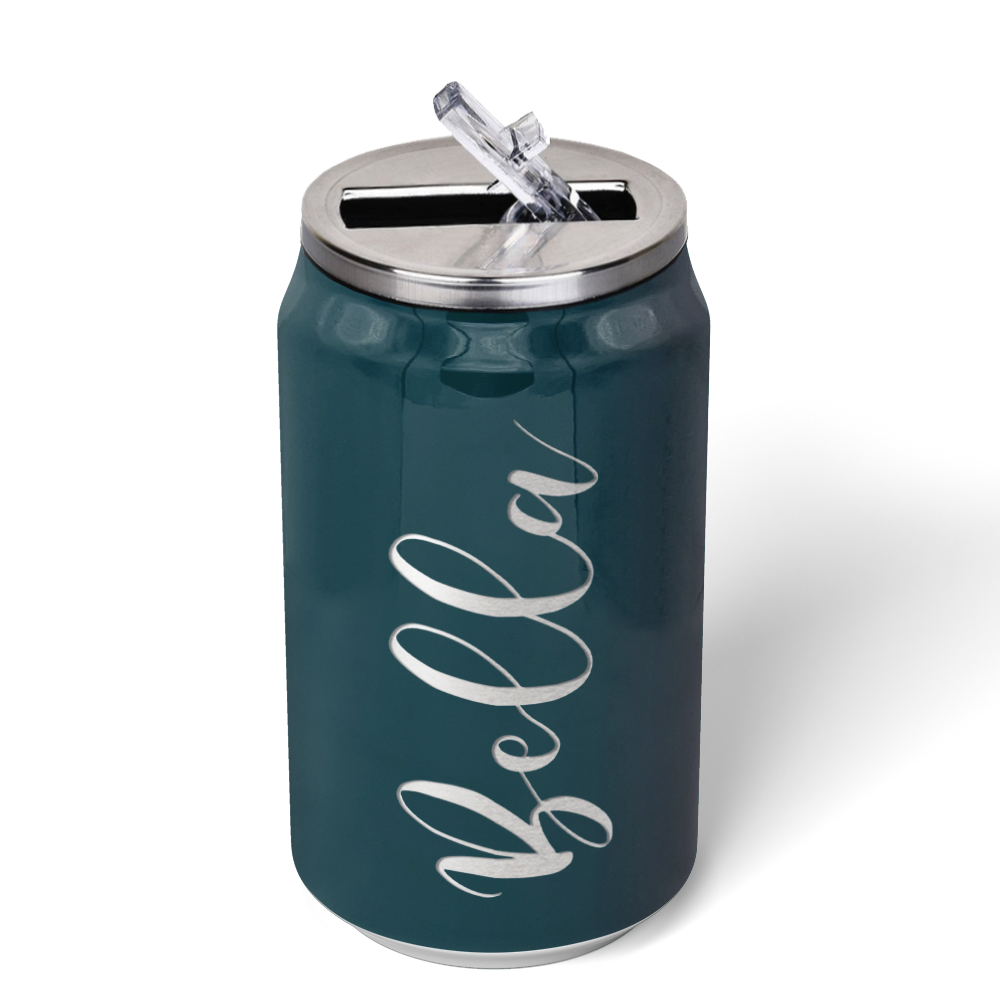 Cuptify Personalized on Blue Sea Gloss 12 oz Cola Can Bottle
