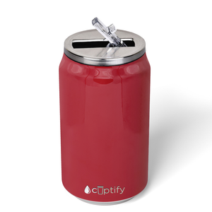Blood Red Gloss 12oz Cola Can Bottle