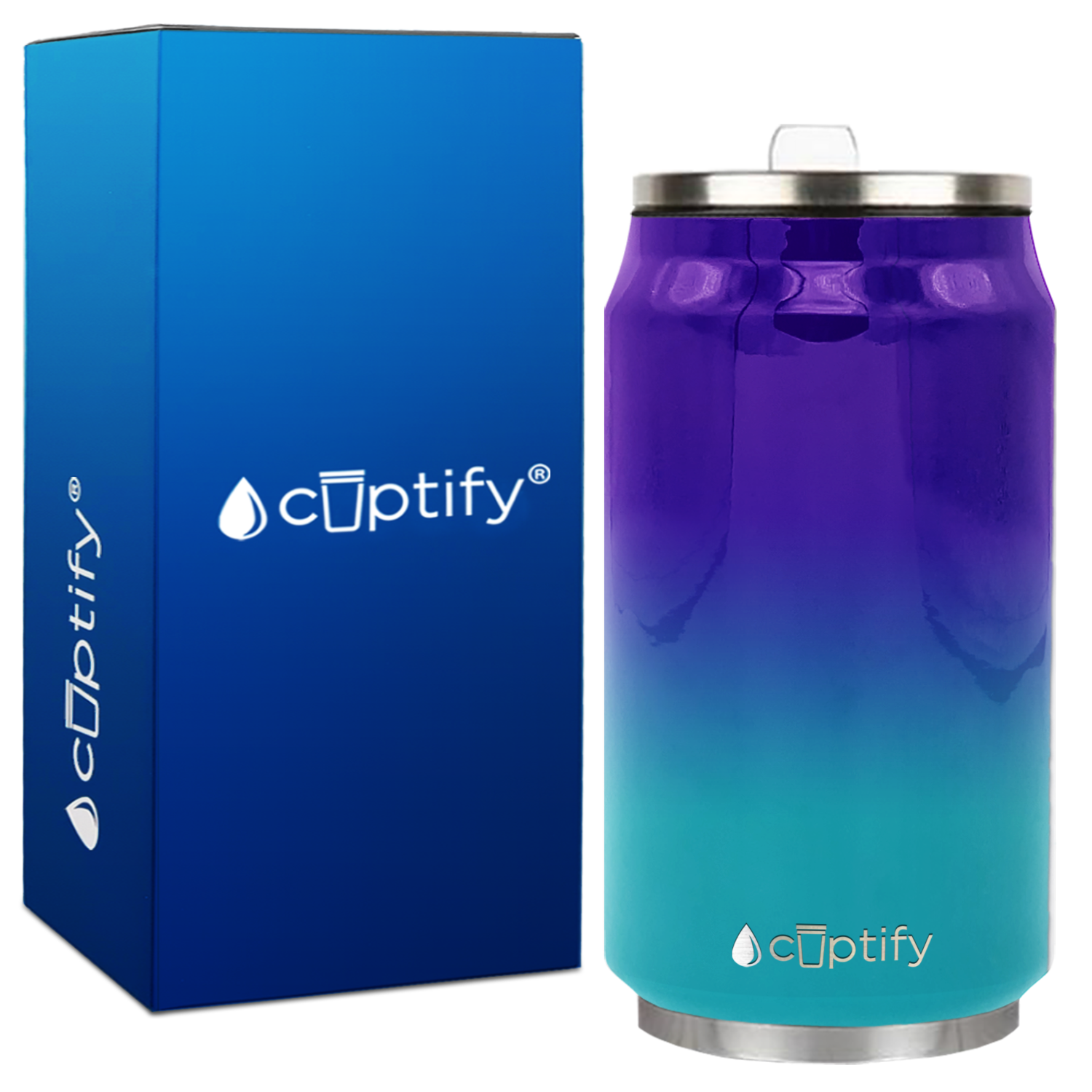 Island Waters Ombre 12oz Cola Can Bottle