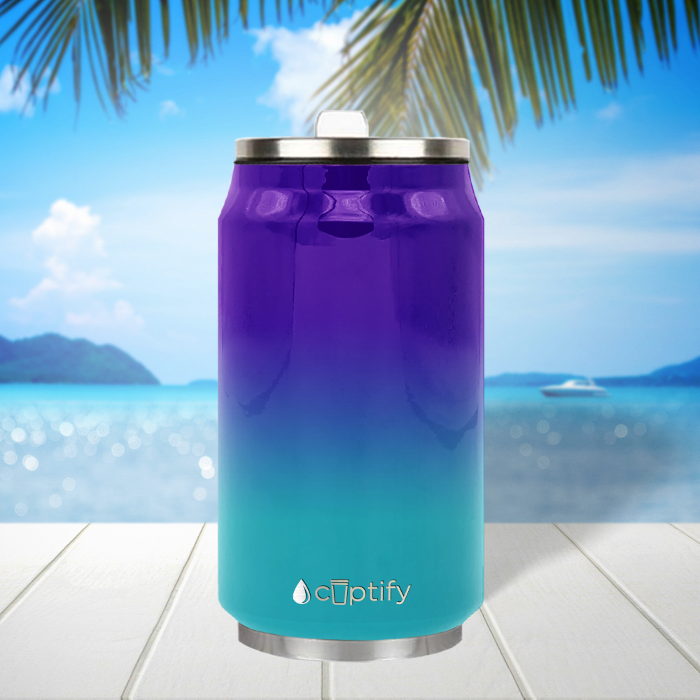 Island Waters Ombre 12oz Cola Can Bottle