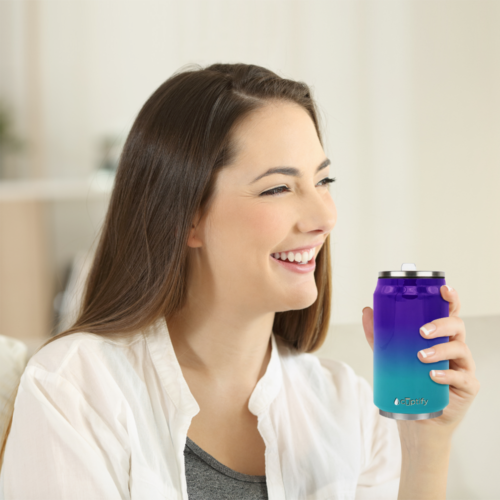 Island Waters Ombre 12oz Cola Can Bottle