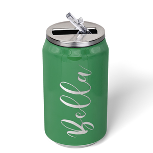 Cuptify Personalized on Kelly Green Gloss 12 oz Cola Can Bottle