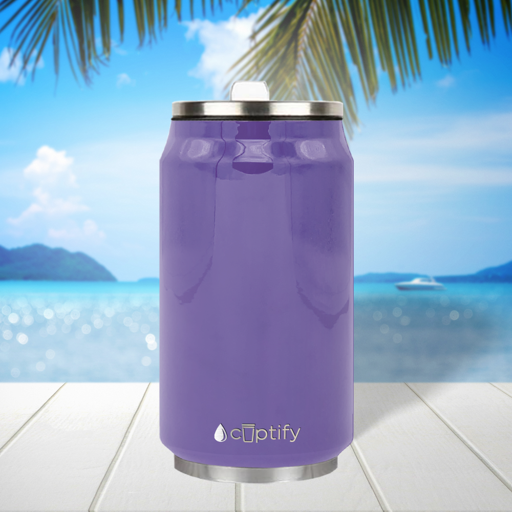 Lavender Gloss 12oz Cola Can Bottle