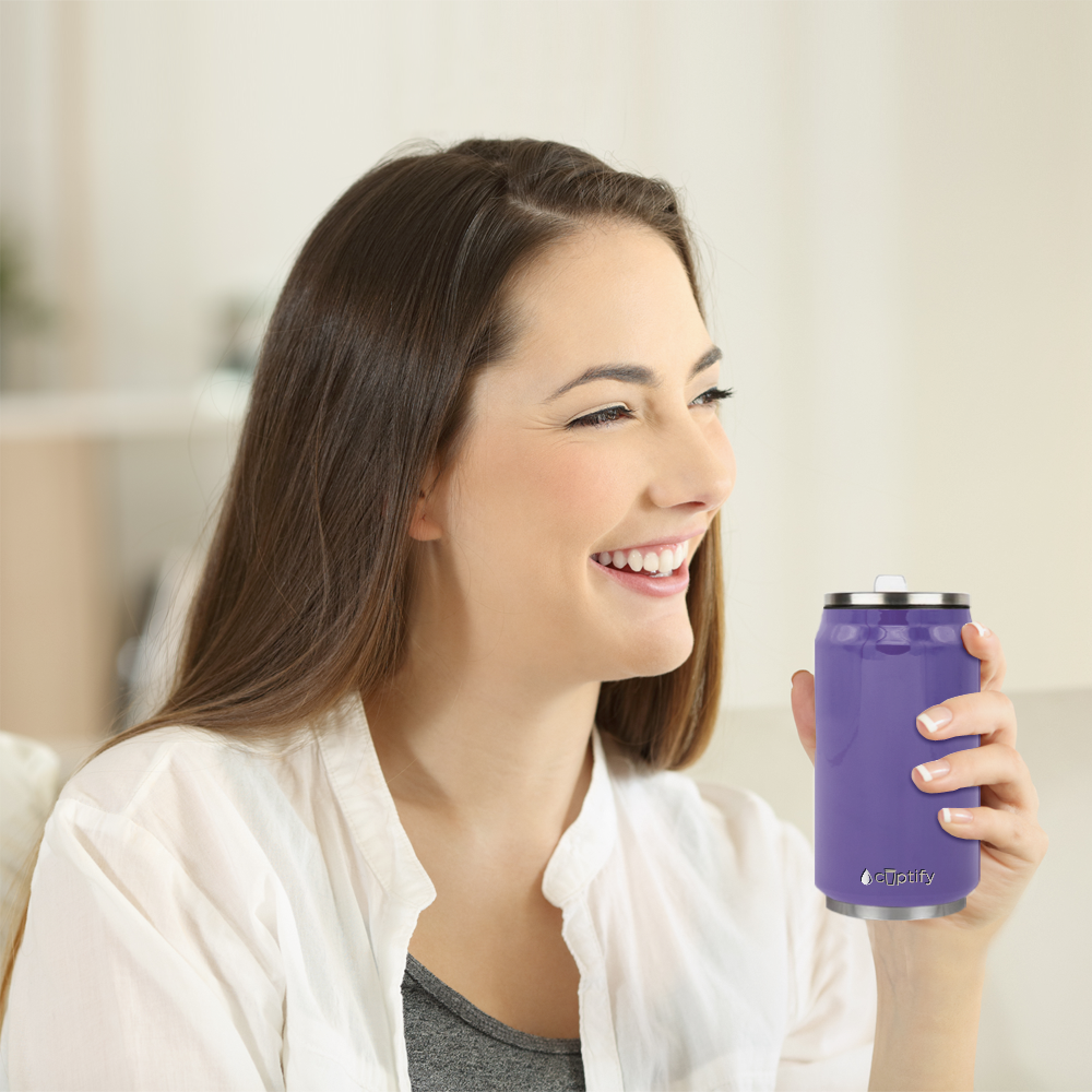 Lavender Gloss 12oz Cola Can Bottle