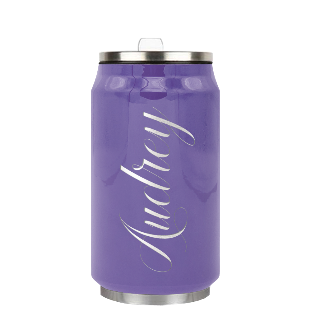 Cuptify Personalized on Lavender Gloss 12 oz Cola Can Bottle