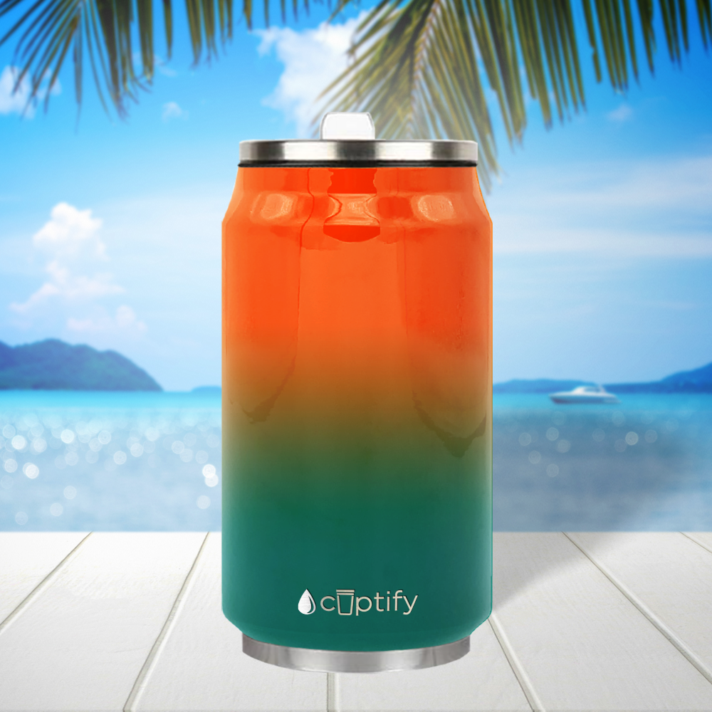 Miami Ombre 12oz Cola Can Bottle