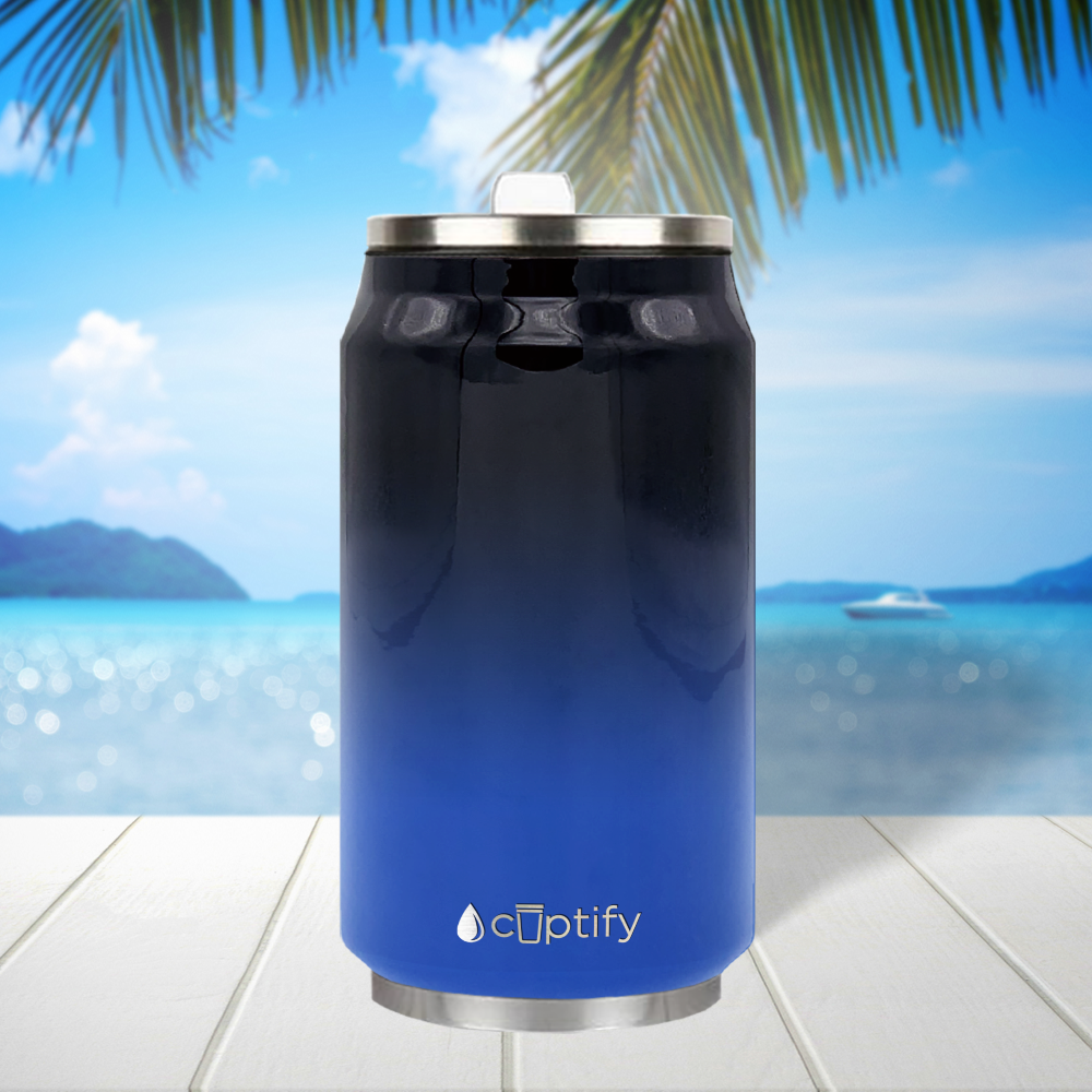 Midnight Sky Ombre 12oz Cola Can Bottle