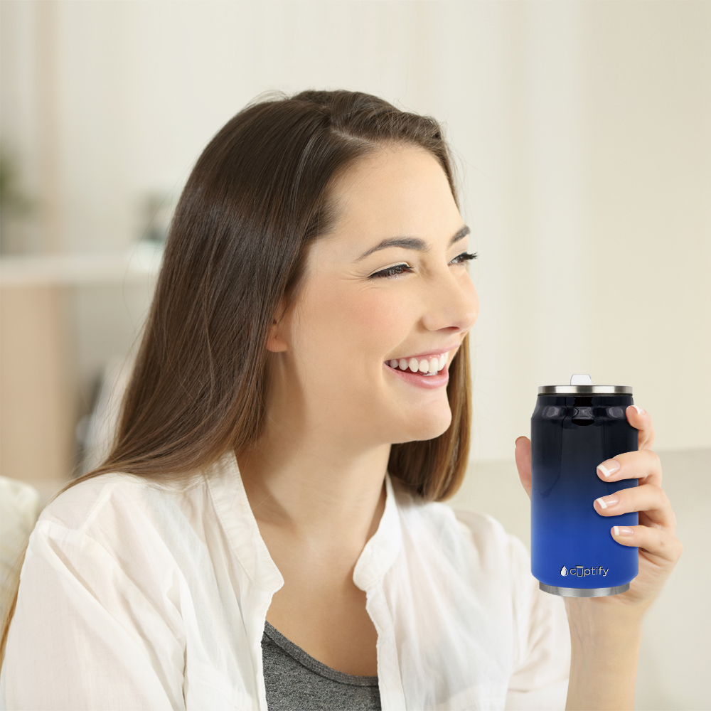 Midnight Sky Ombre 12oz Cola Can Bottle