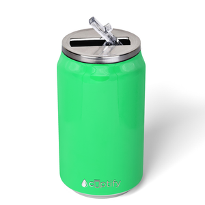 Neon Green Gloss 12oz Cola Can Bottle