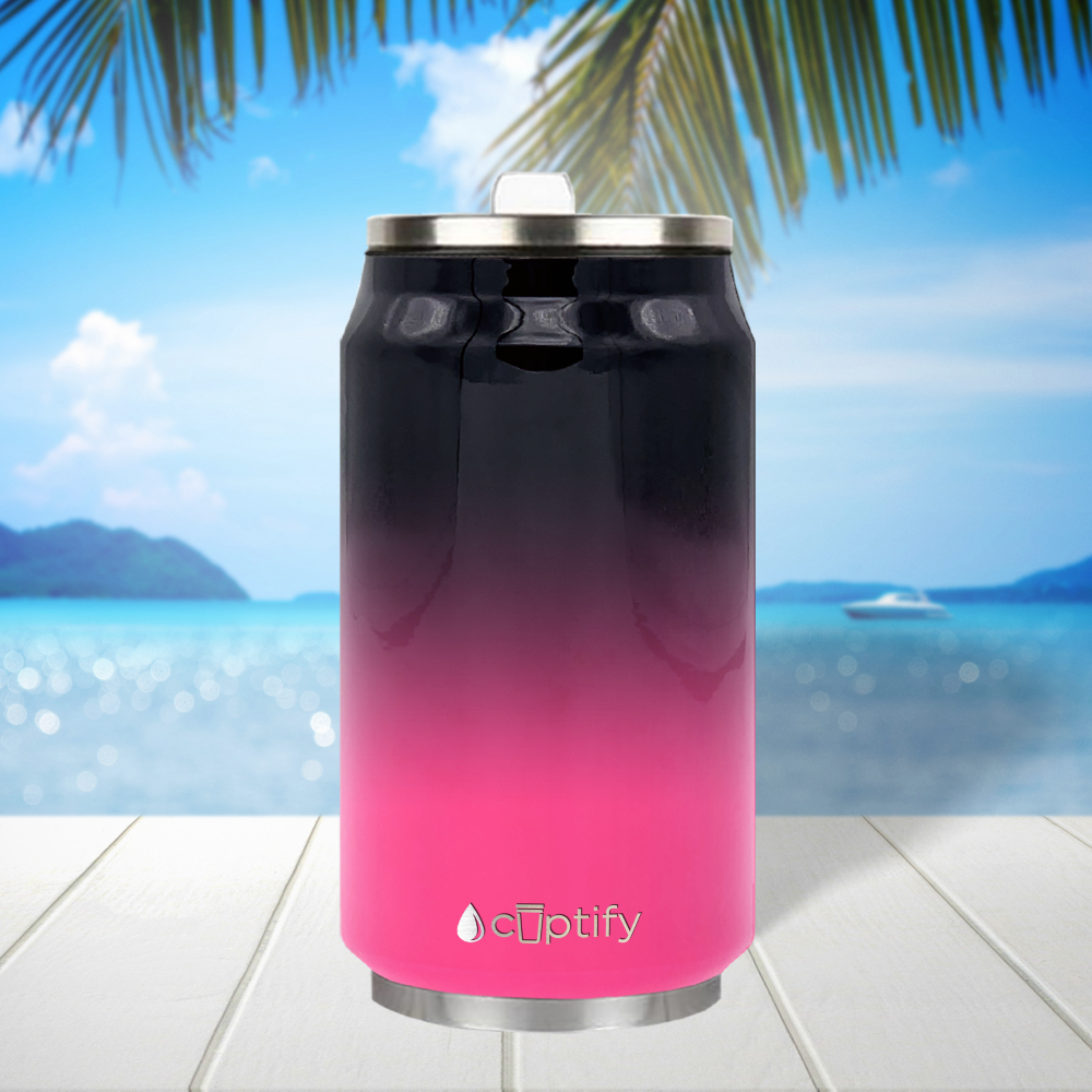 Panther Ombre 12oz Cola Can Bottle