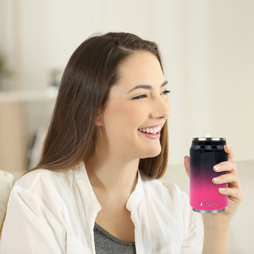 Panther Ombre 12oz Cola Can Bottle