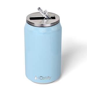 Pastel Blue Gloss 12oz Cola Can Bottle