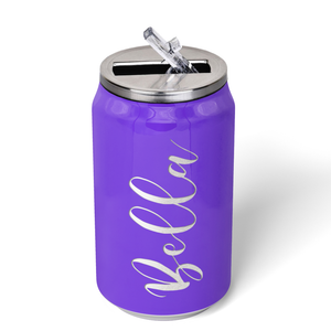 Cuptify Personalized on Purple Gloss 12 oz Cola Can Bottle