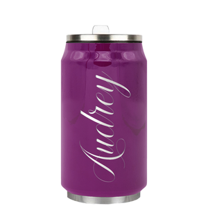 Cuptify Personalized on Plum Wine Gloss 12 oz Cola Can Bottle