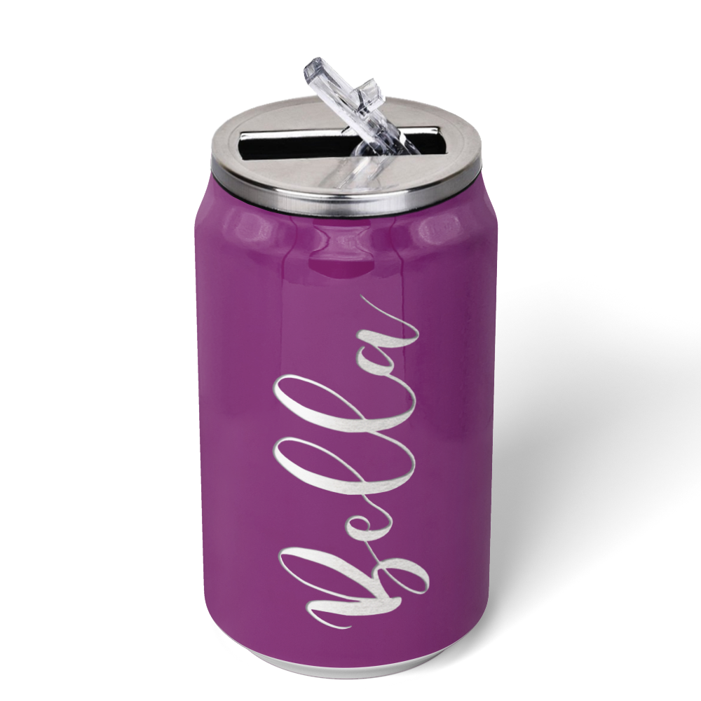 Cuptify Personalized on Plum Wine Gloss 12 oz Cola Can Bottle
