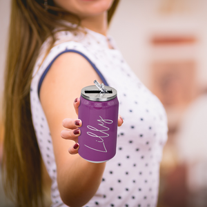 Cuptify Personalized on Plum Wine Gloss 12 oz Cola Can Bottle