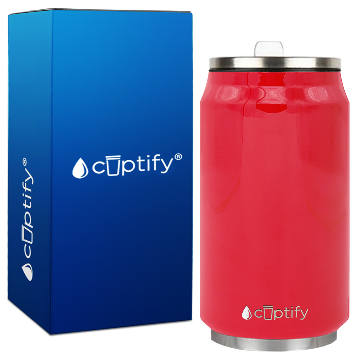 Red Gloss 12oz Cola Can Bottle