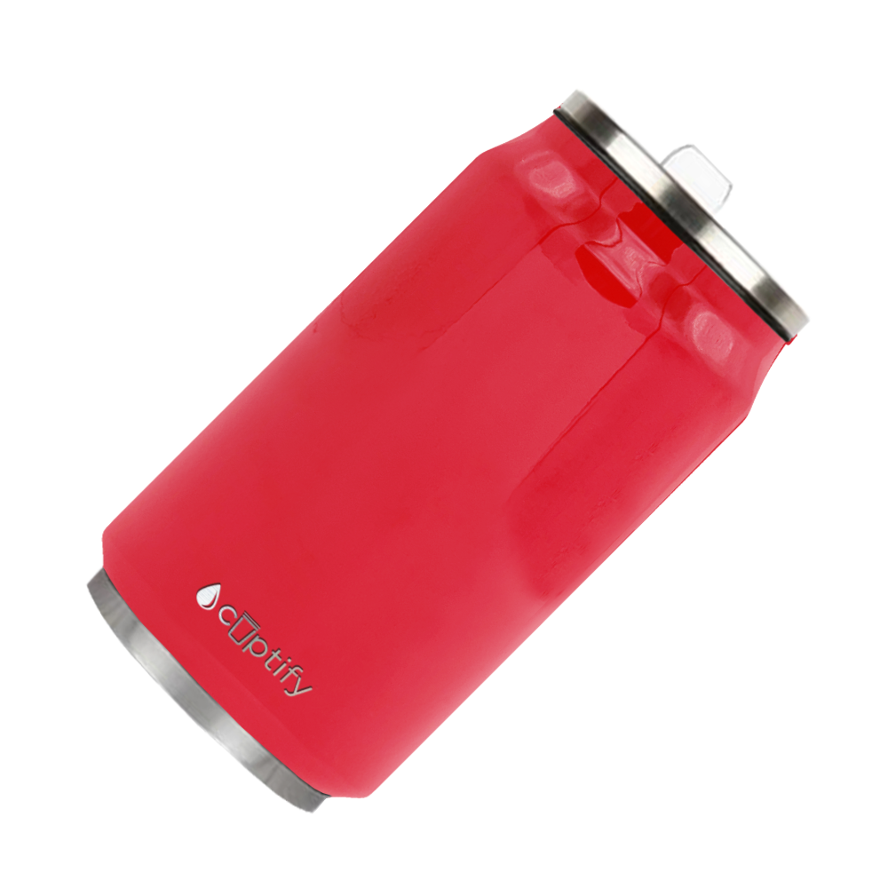 Red Gloss 12oz Cola Can Bottle