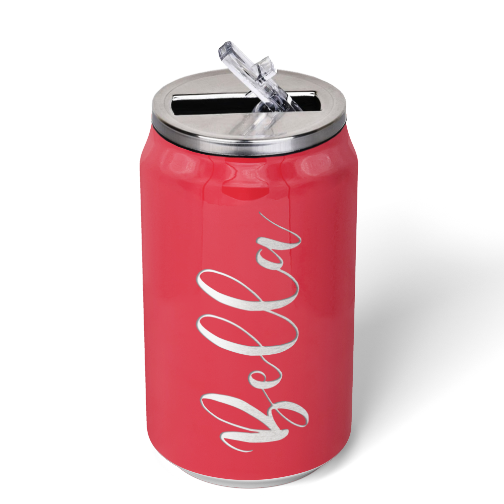 Cuptify Personalized on Red Gloss 12 oz Cola Can Bottle