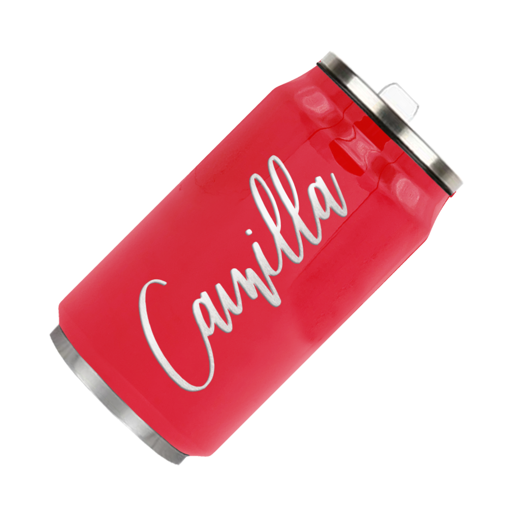 Cuptify Personalized on Red Gloss 12 oz Cola Can Bottle