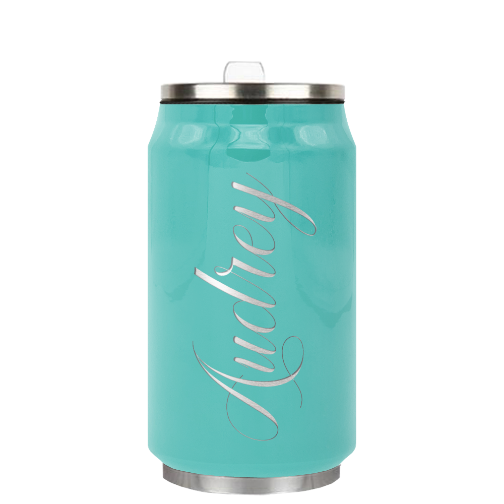 Cuptify Personalized on Seafoam Gloss 12 oz Cola Can Bottle