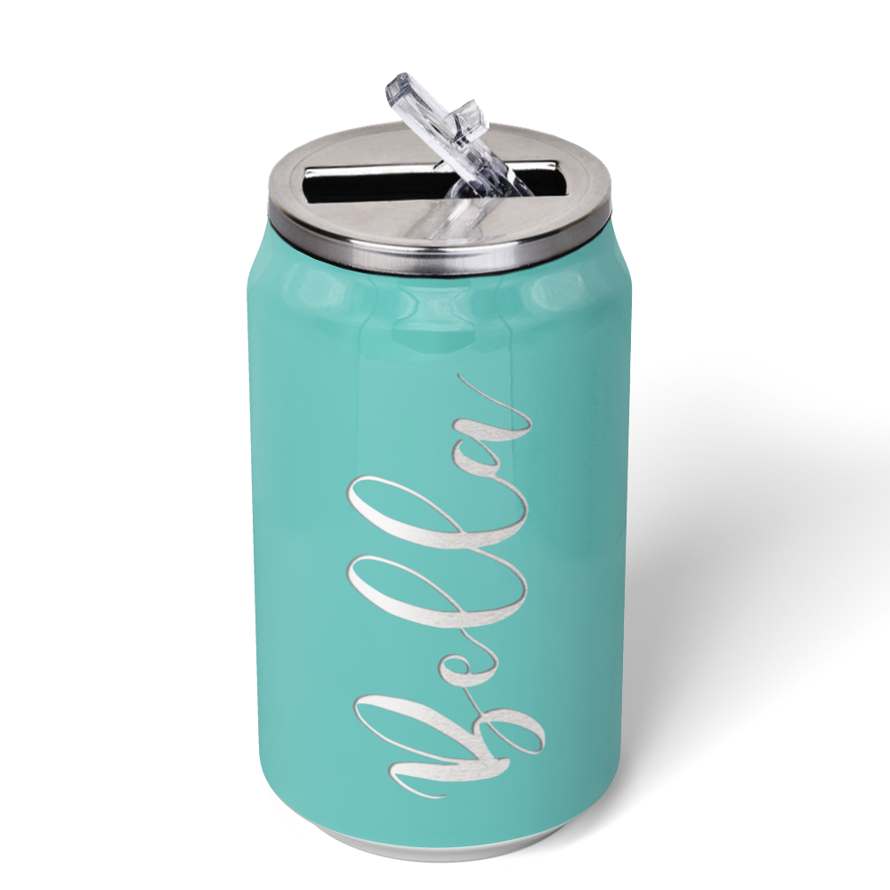 Cuptify Personalized on Seafoam Gloss 12 oz Cola Can Bottle