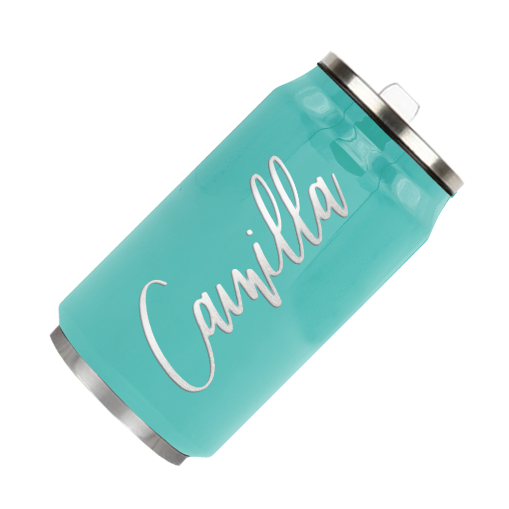 Cuptify Personalized on Seafoam Gloss 12 oz Cola Can Bottle