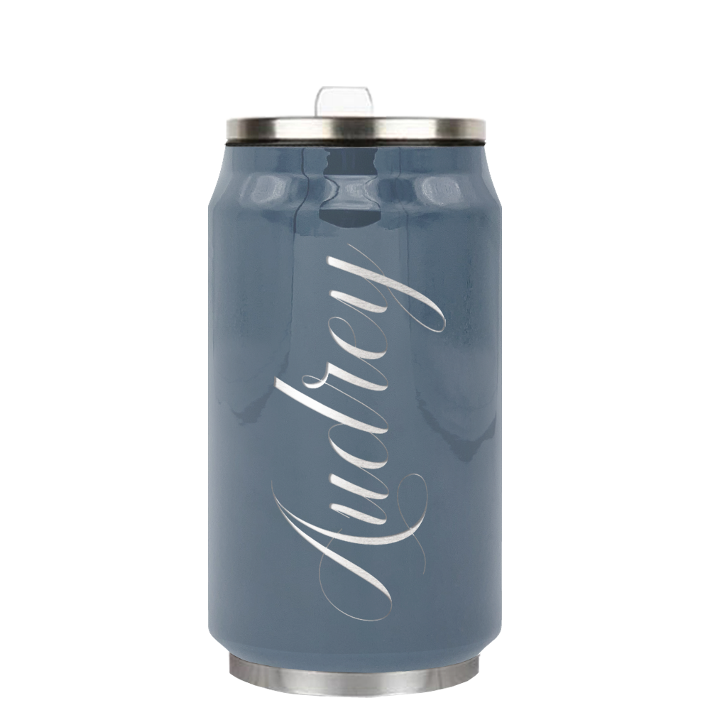 Cuptify Personalized on Squirrel Gray Gloss 12 oz Cola Can Bottle