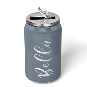 Cuptify Personalized on Squirrel Gray Gloss 12 oz Cola Can Bottle