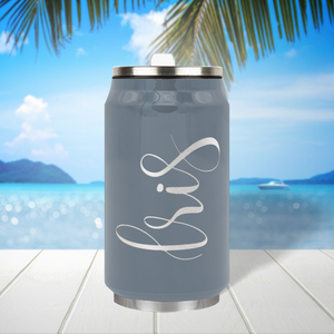 Cuptify Personalized on Squirrel Gray Gloss 12 oz Cola Can Bottle