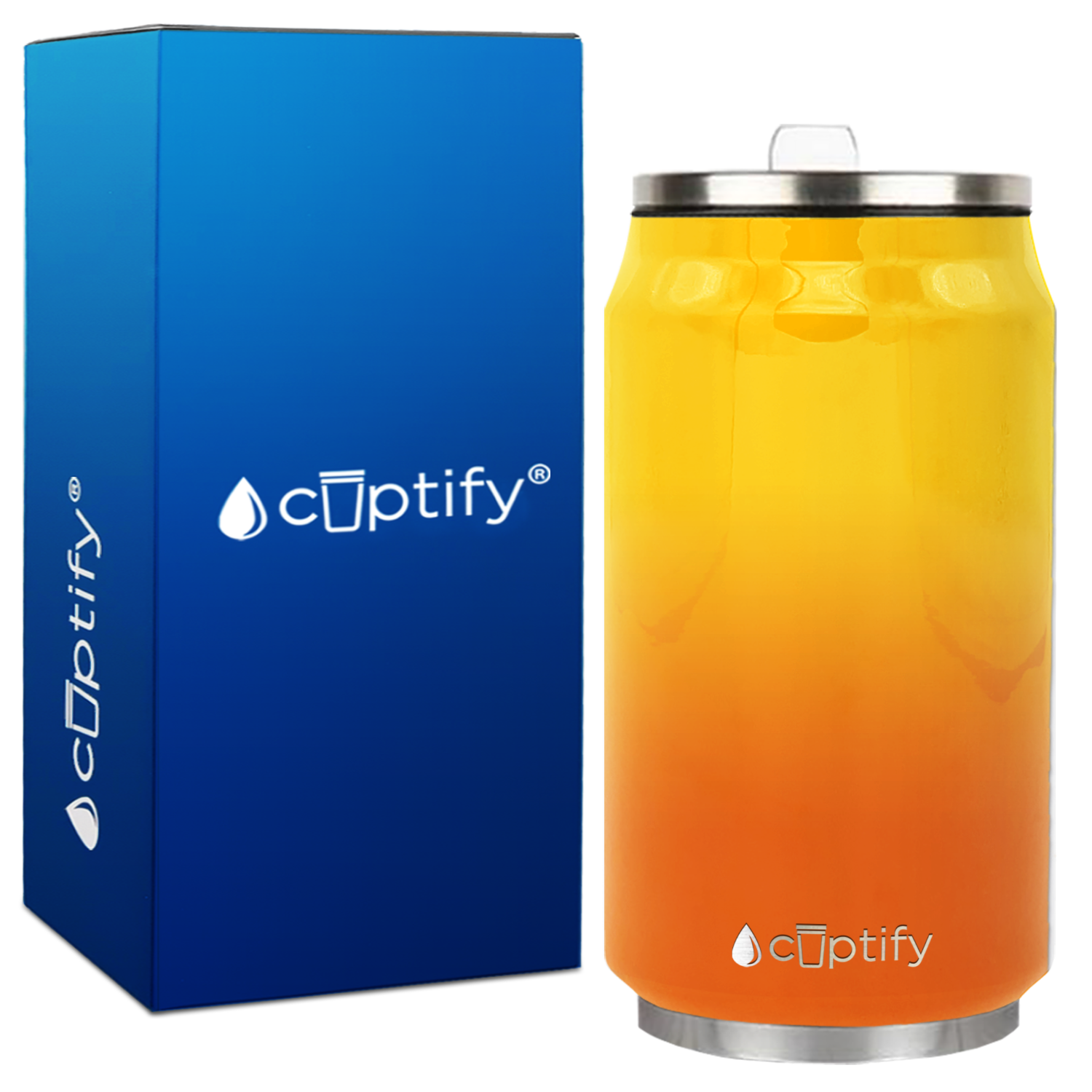 Sunrise Ombre 12oz Cola Can Bottle