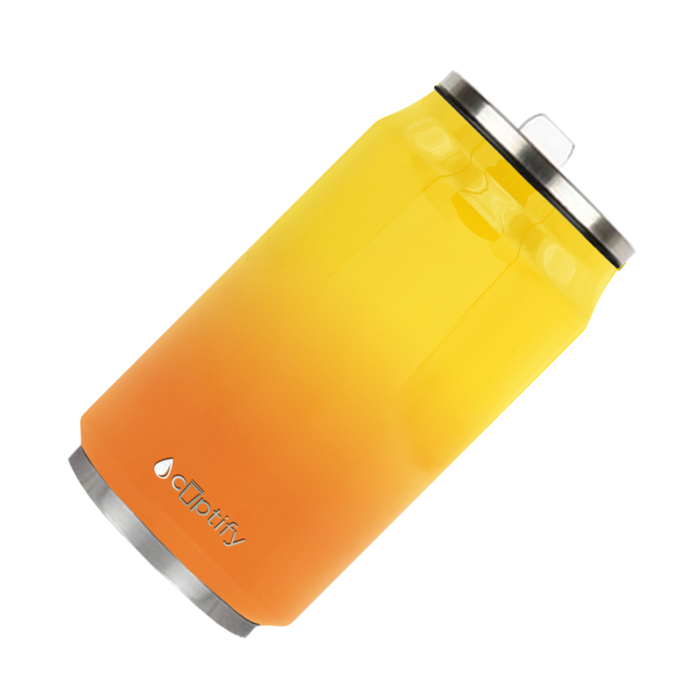 Sunrise Ombre 12oz Cola Can Bottle