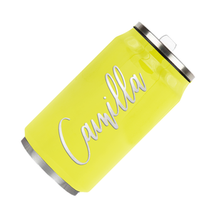 Cuptify Personalized on Sunshine Yellow Gloss 12 oz Cola Can Bottle