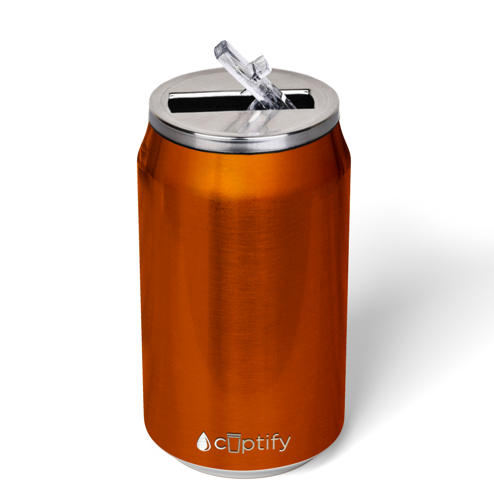 Orange Translucent 12oz Cola Can Bottle