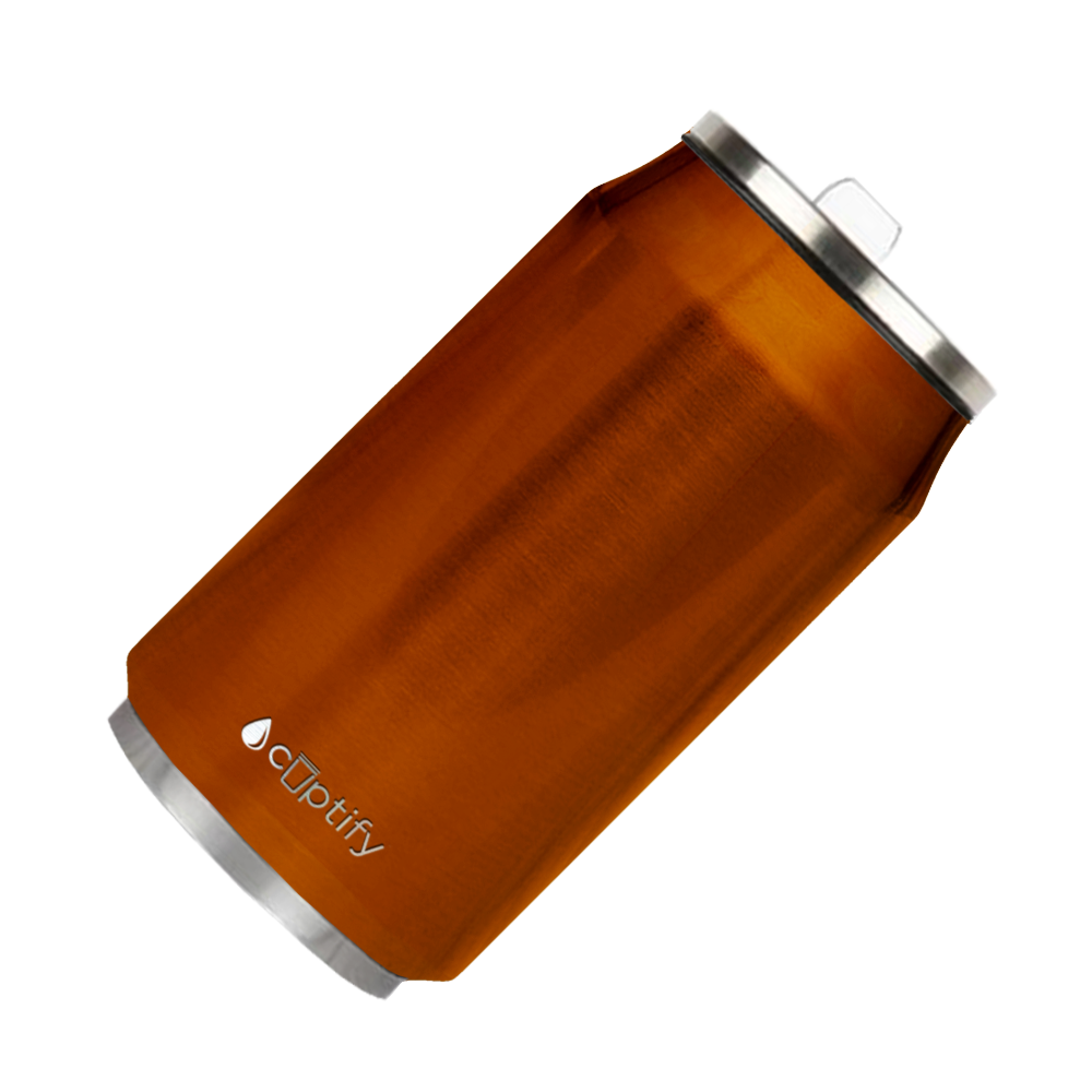 Orange Translucent 12oz Cola Can Bottle