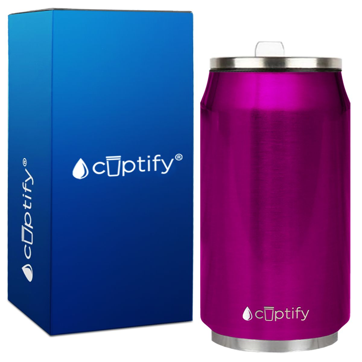 Pink Translucent 12oz Cola Can Bottle