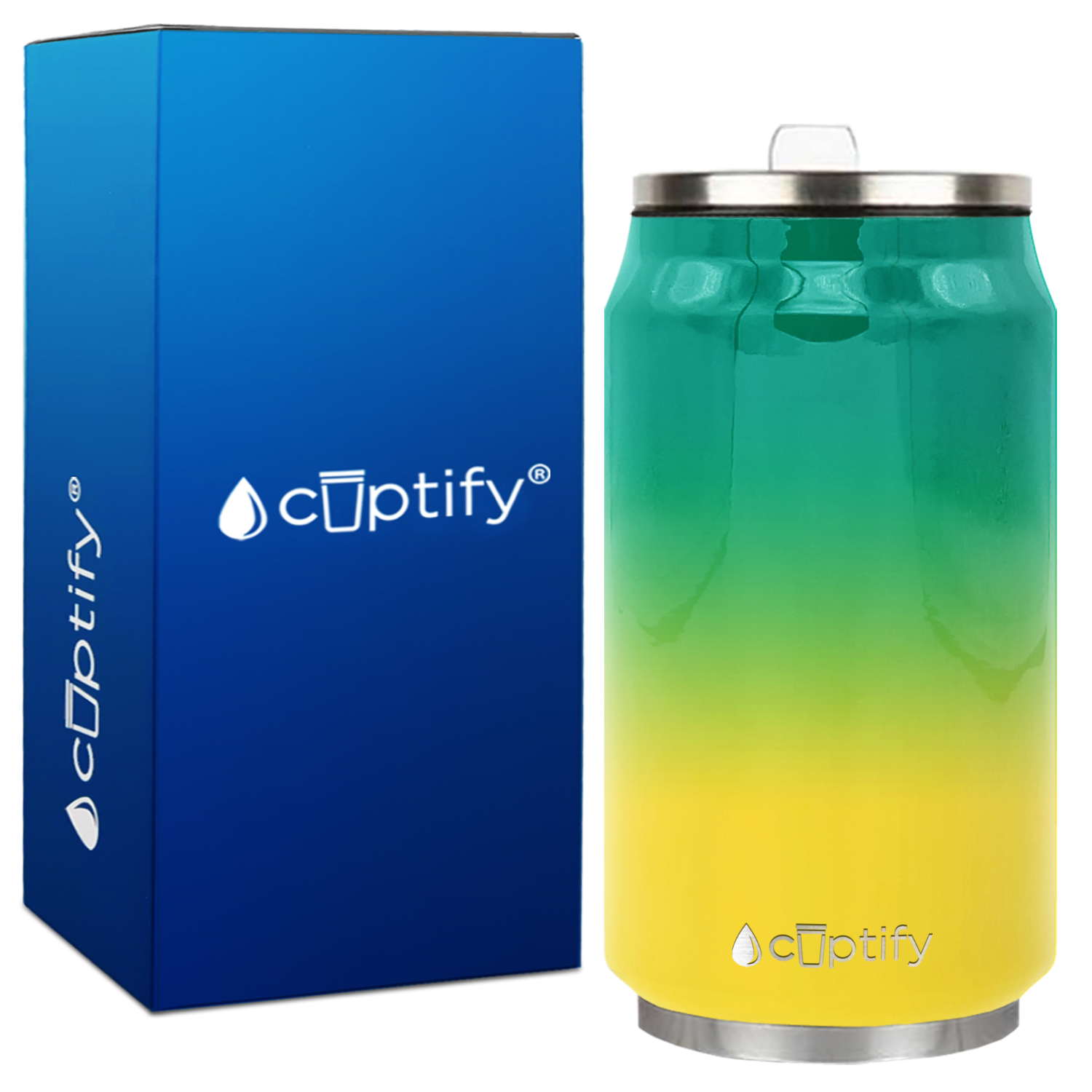 Tropical Ombre 12oz Cola Can Bottle