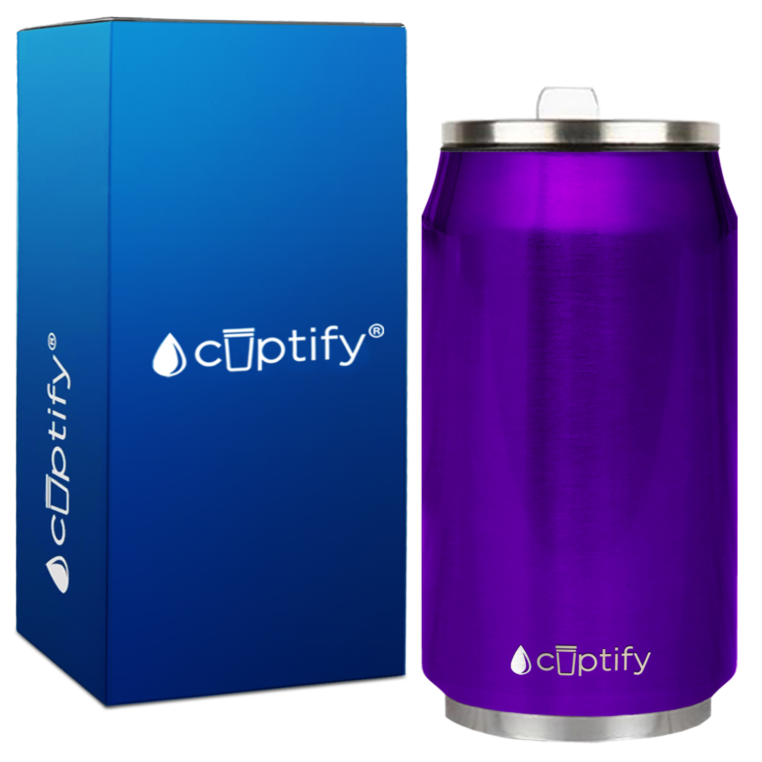 Purple Translucent 12oz Cola Can Bottle